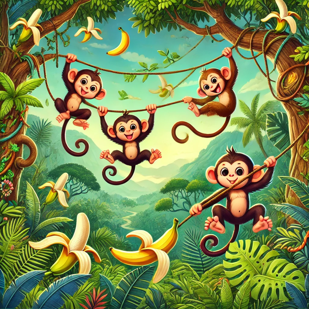 Swing into Fun with 7 Monkeys Funny